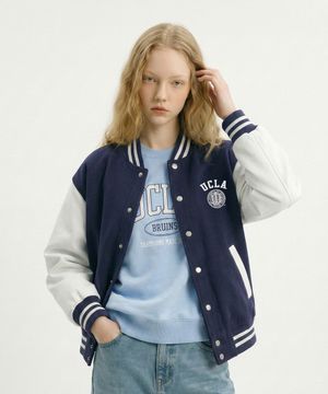 여성 져지 바시티 자켓[NAVY](UC2UJ50)