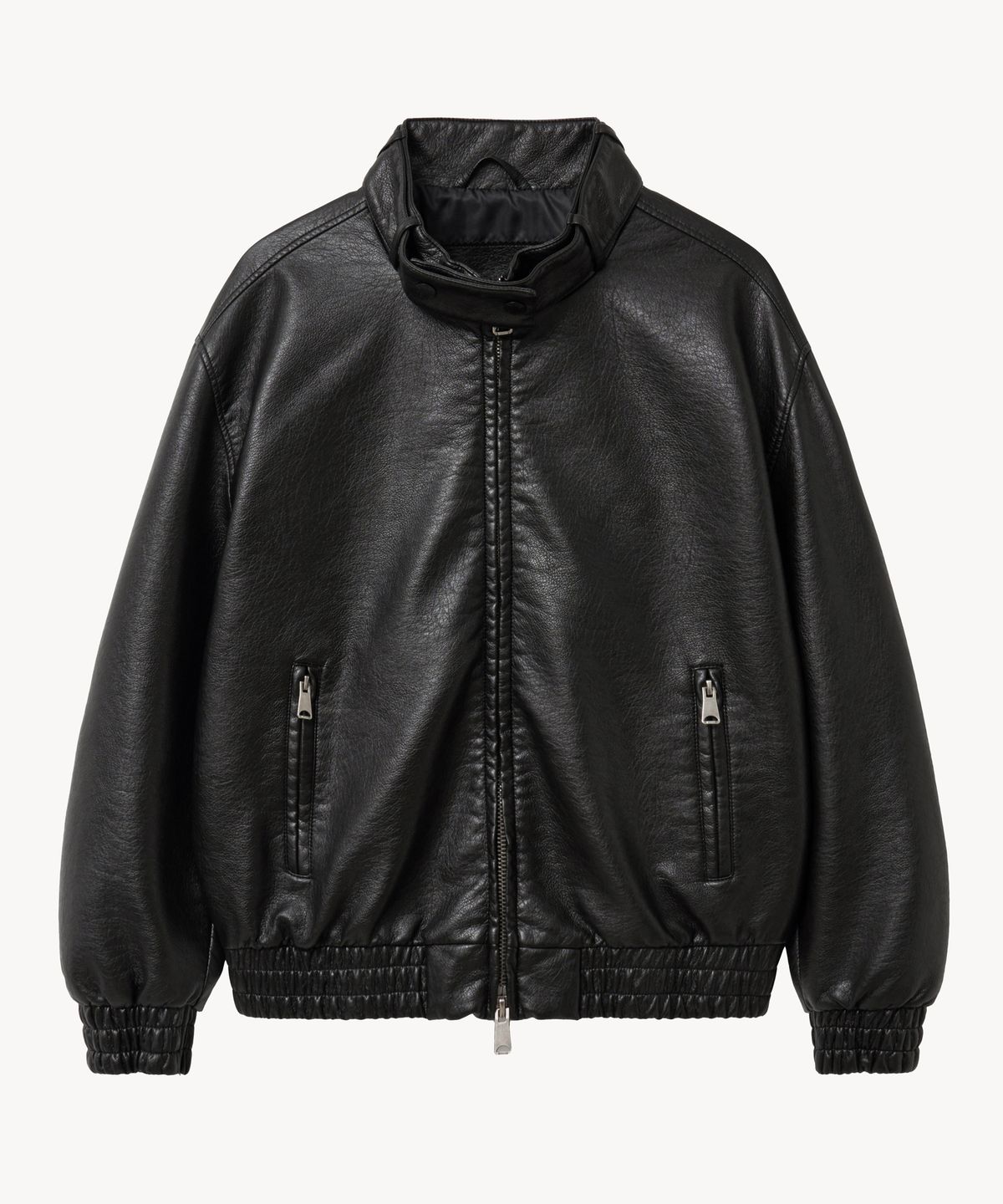 브이투(VTWO) 8302 워싱 레더 블루종 (BLACK)