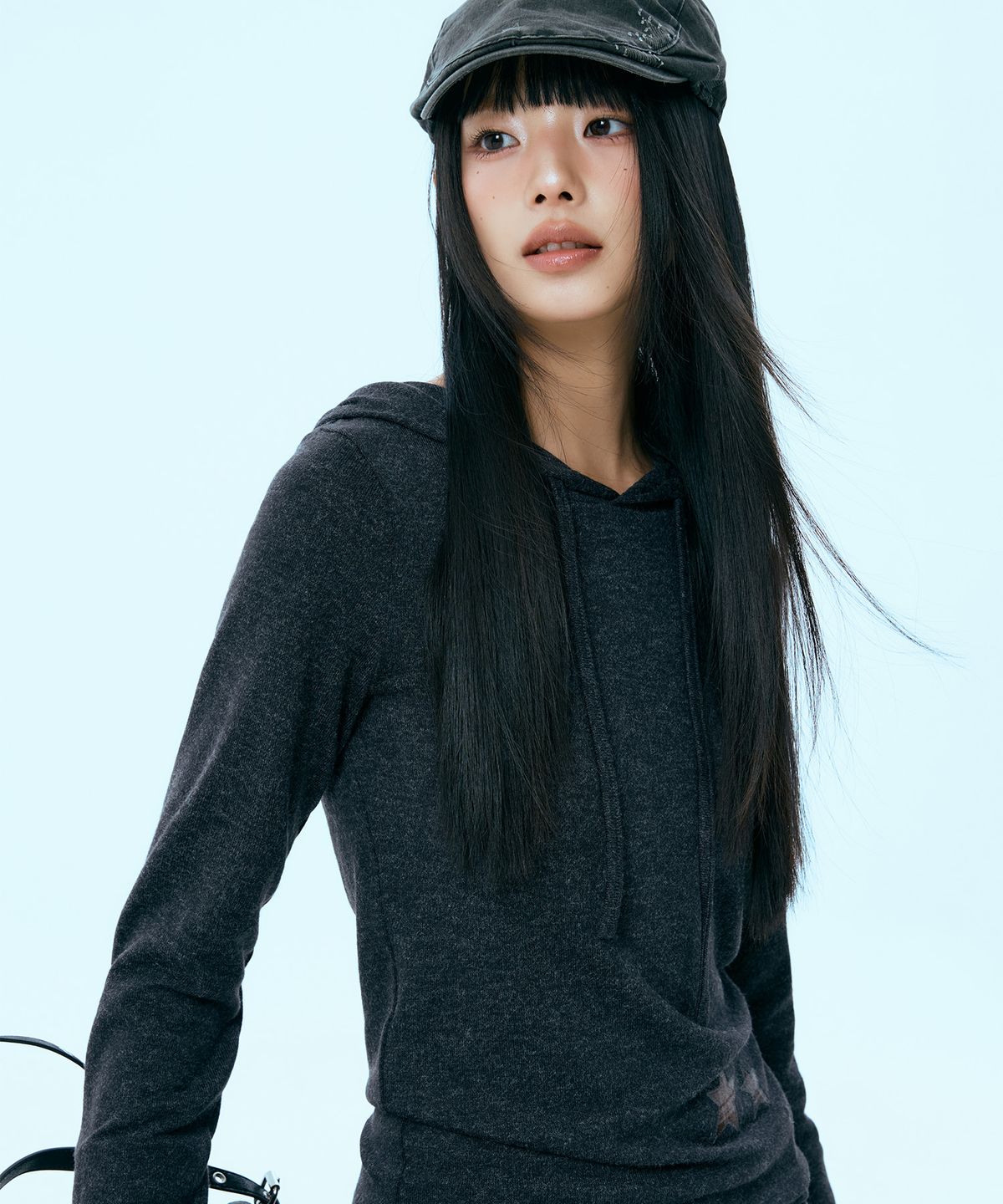 미쏘(MIXXO) 별 패치 후드 티셔츠 RE LWG128S_MIWLWG21QS