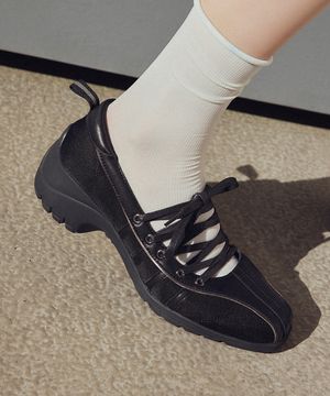 [아일릿 착용] BLISS HEEL LACEUP SNEAKERS - 5 colors