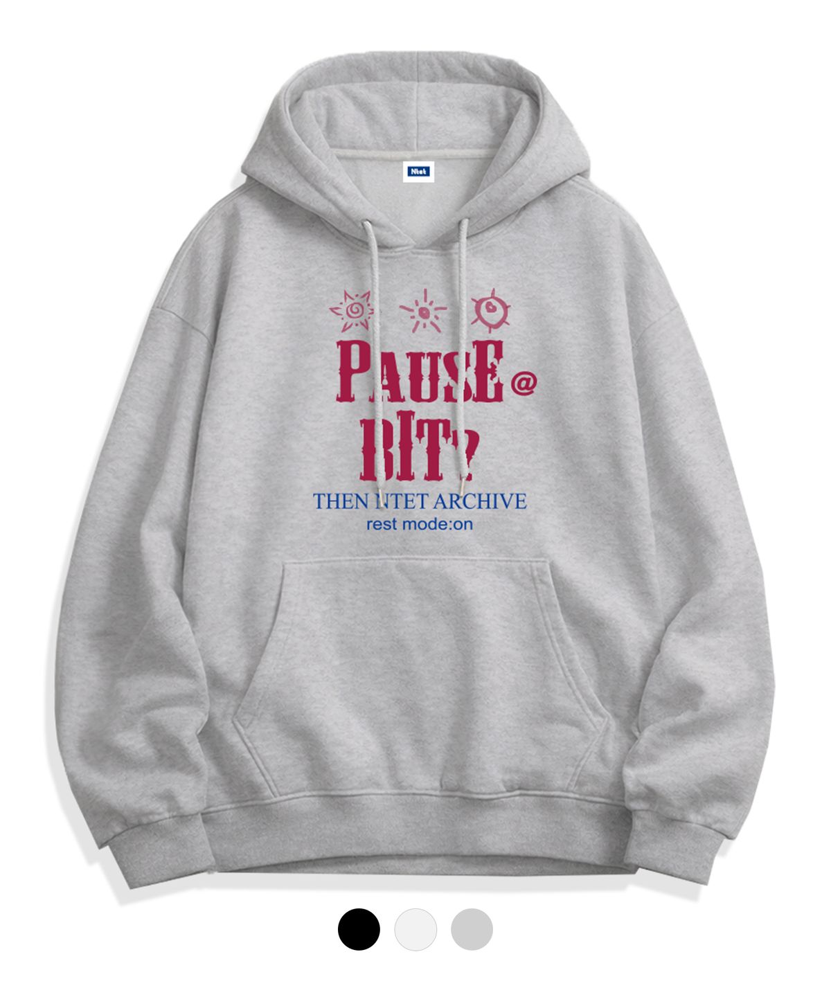 엔티이티(NTET) pause a bit hoodie (3color)