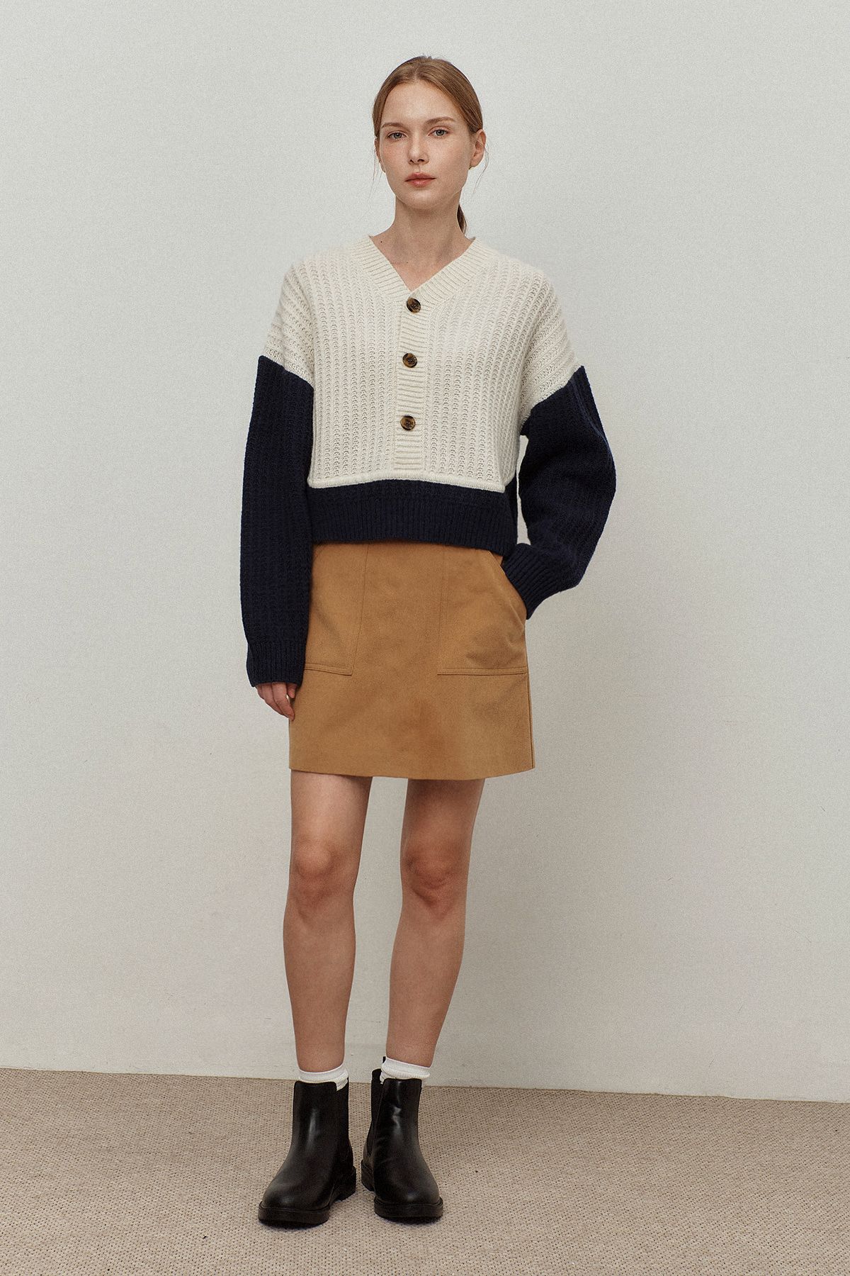 르몽생미셸(LE MONT ST MICHEL) Cotton pocket skirt_beige