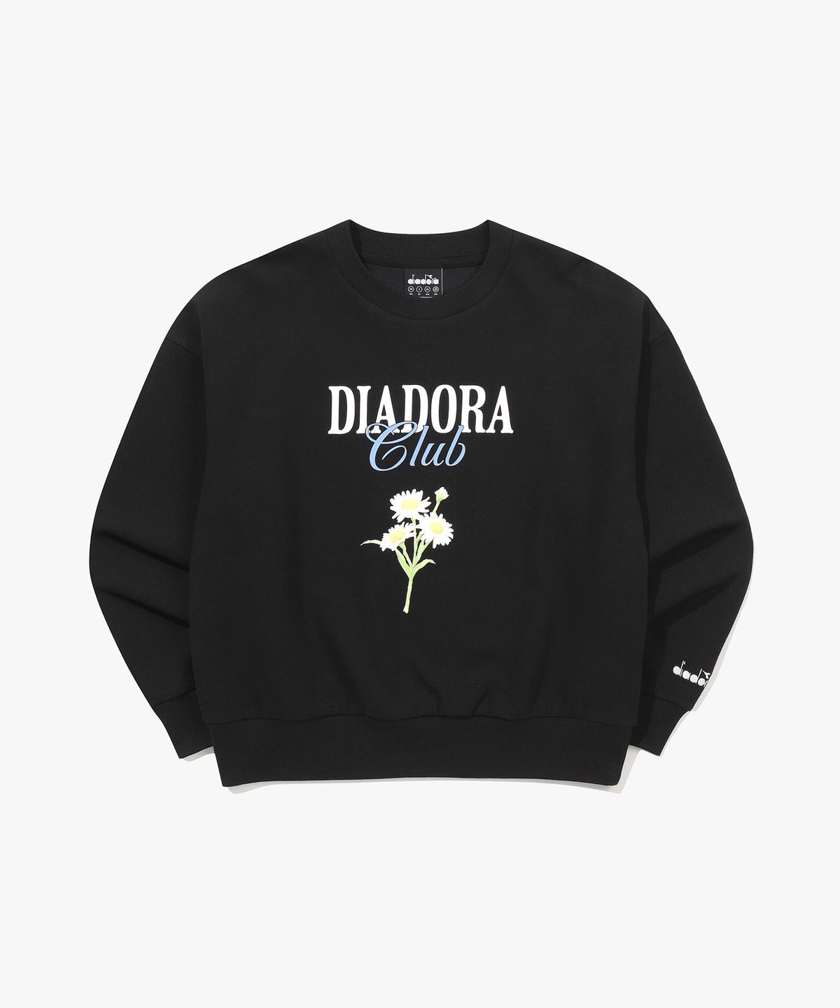 디아도라(diadora) 블루밍 맨투맨 우먼 블랙 BLACK