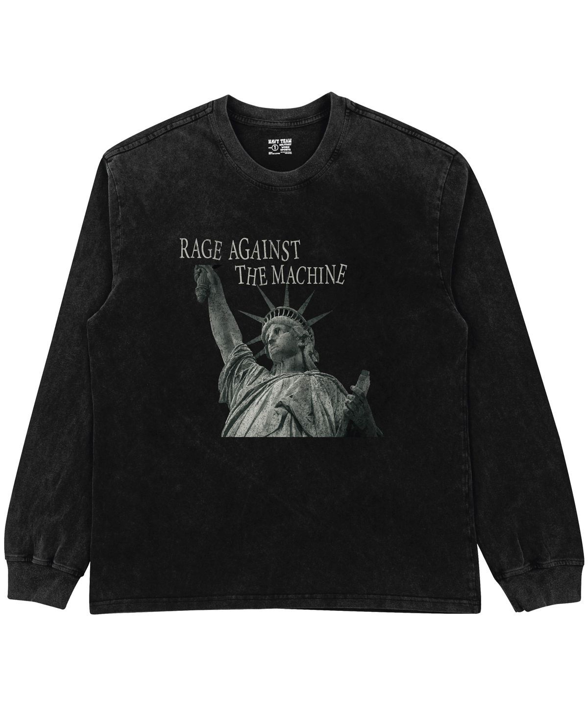 네이비팀(NAVYTEAM) RAGE AGAINST THE MACHINE 피그먼트 다잉 롱 티셔츠