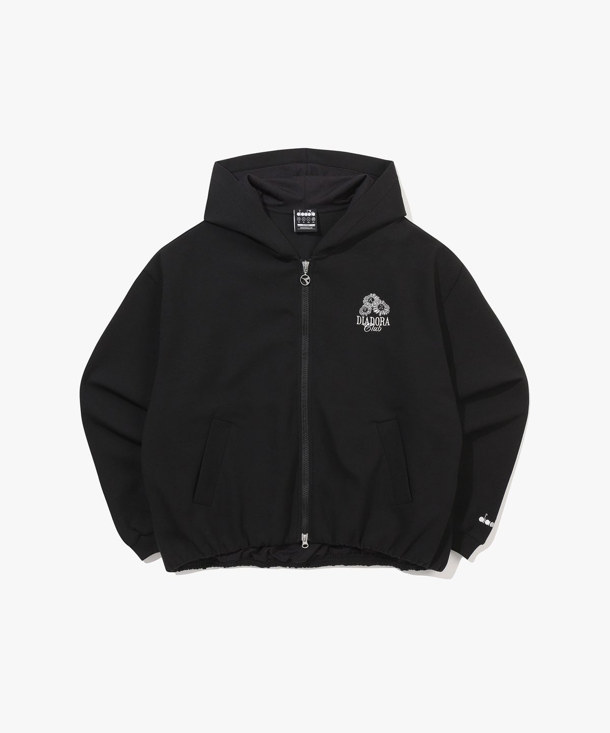 디아도라(diadora) 블루밍 벌룬 후드 자켓 우먼 블랙 BLACK