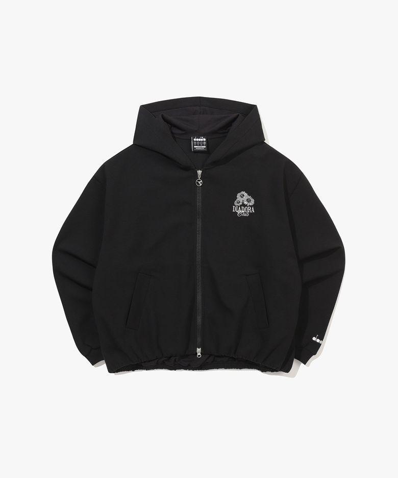 블루밍 벌룬 후드 자켓 우먼 블랙 BLACK