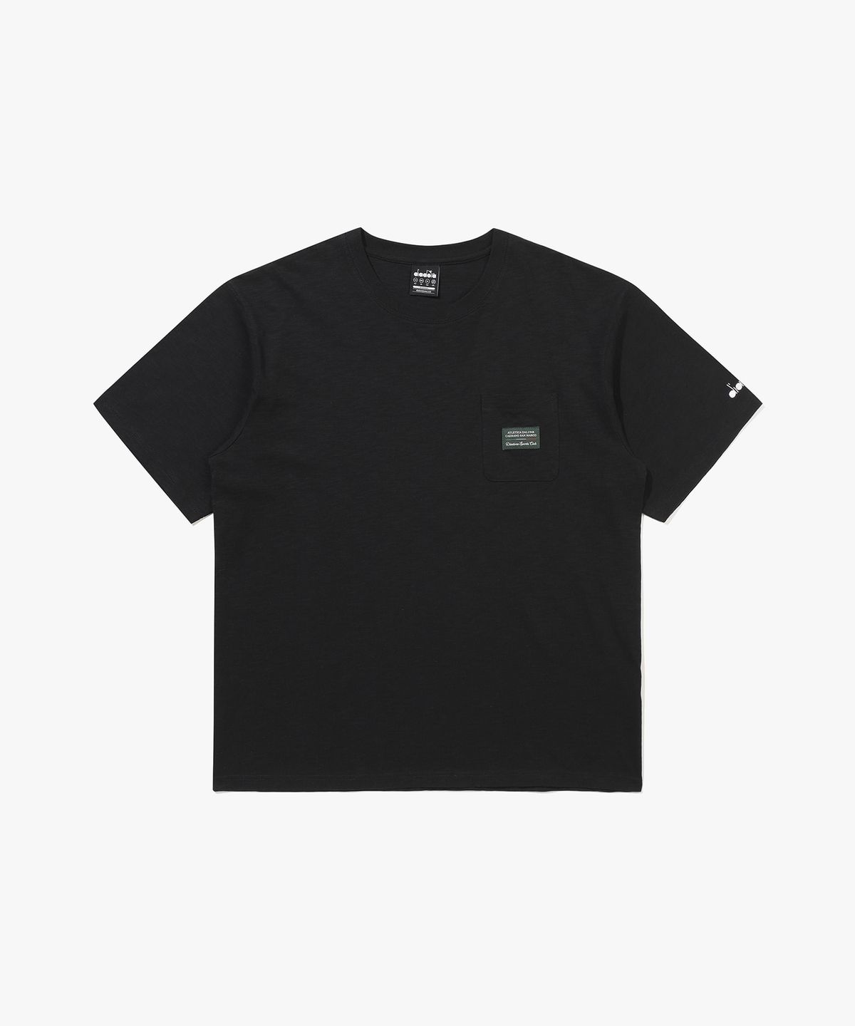 디아도라(diadora) 심볼 와펜 반팔 티셔츠 블랙 BLACK