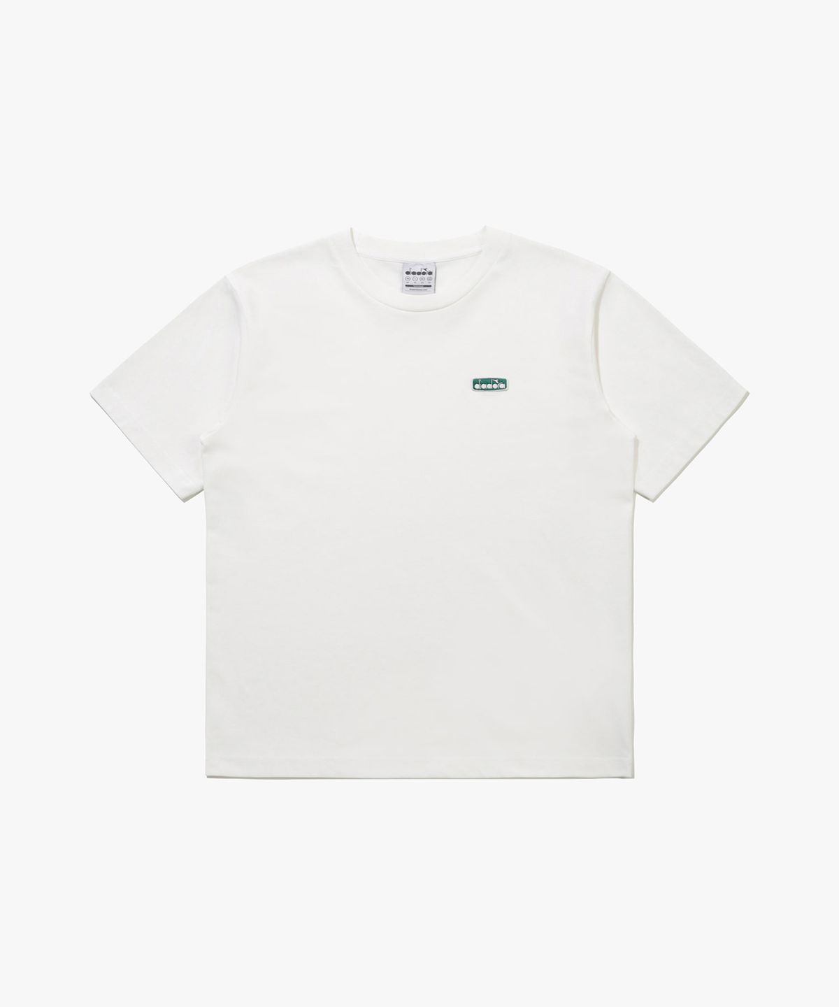 디아도라(diadora) 컴피 와펜 베이직 반팔 티셔츠 IVORY