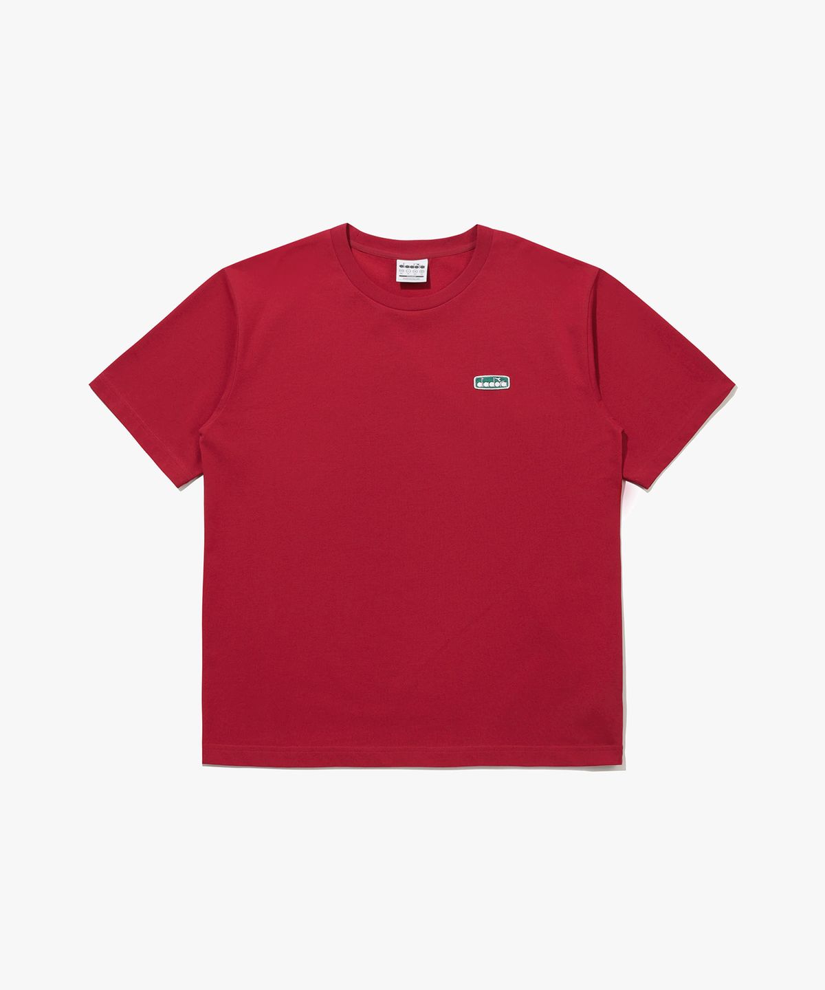 디아도라(diadora) 컴피 와펜 베이직 반팔 티셔츠 RED