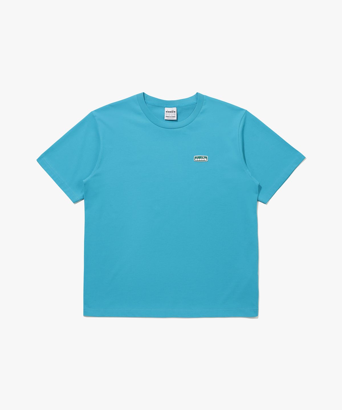 디아도라(diadora) 컴피 와펜 베이직 반팔 티셔츠 TURQUOISE