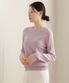 울 100% 라운드넥 니트 스웨터_라이트퍼플
