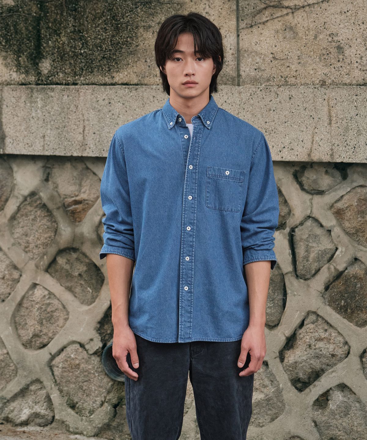 에스티코(STCO) DIEMS 9.5oz Vintage Denim Shirts 인디고 (이지핏)_DDSXZ11ESL