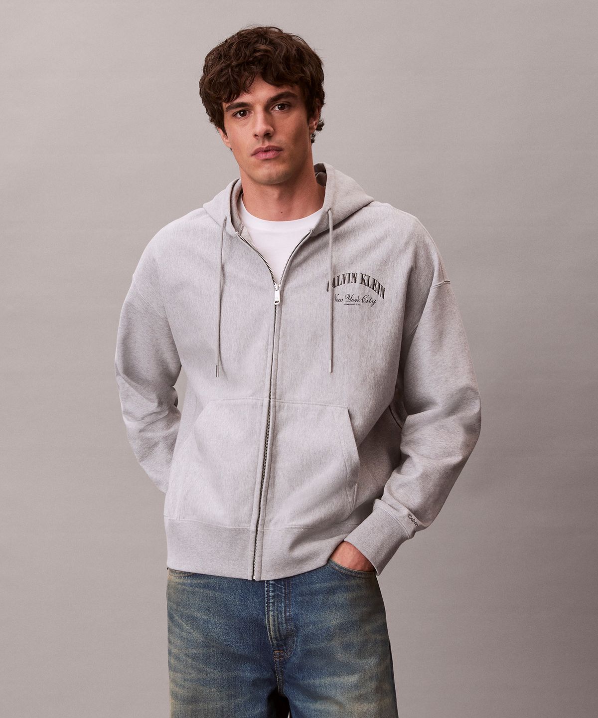 캘빈클라인 진(CALVIN KLEIN JEANS) 프리미엄 테리 후드 집업 스웻셔츠 4RF245G P79