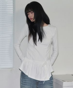 러플 레이어드 롱슬리브 [IVORY]