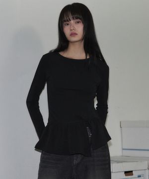 러플 레이어드 롱슬리브 [BLACK]