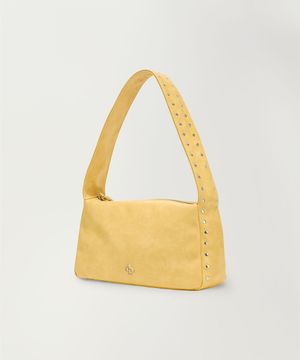보니 스터드 숄더백_버터옐로우
