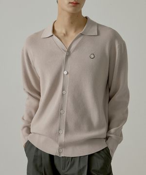 남녀공용 하찌 액티브 카라넥 가디건 [라이트베이지]_HG1SW011