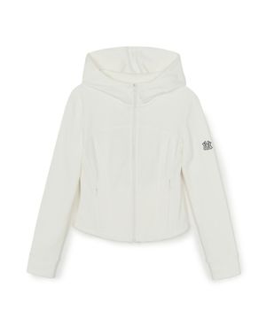여성 베이직 슬림핏 후드집업 NY (Ivory)