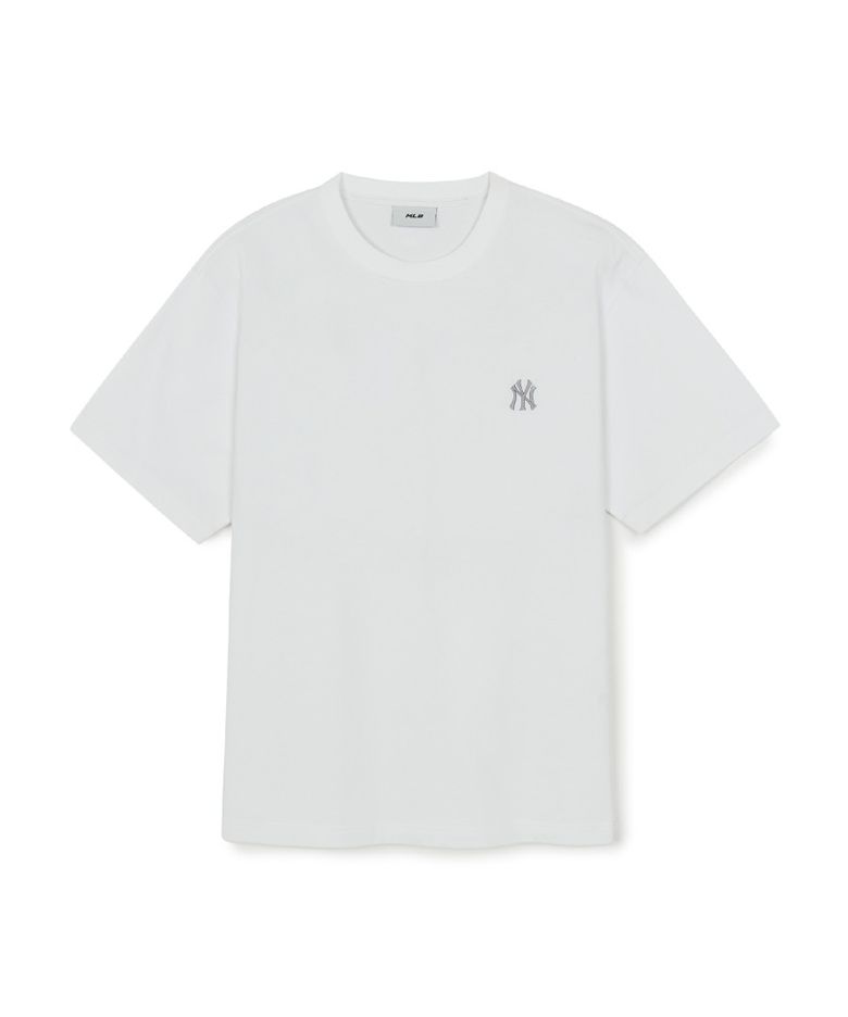 베이직 헤비웨이트 오버핏 반팔 티셔츠 NY (White)