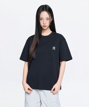 베이직 헤비웨이트 오버핏 반팔 티셔츠 NY (Black)