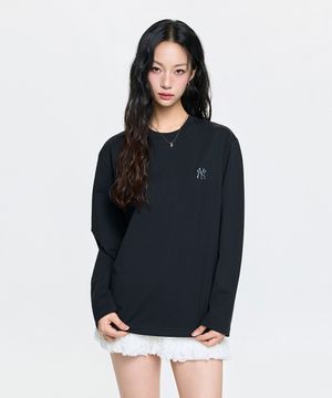 베이직 루즈핏 긴팔 티셔츠 NY (Black)