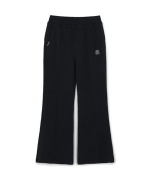 여성 베이직 스몰로고 플레어 팬츠 NY (Black)