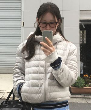 [W]후드 경량 덕 다운 패딩 점퍼 - 2color