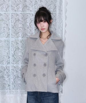 FOY BUTTON SHORT COAT / GRAY