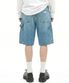 키스 버뮤다핏 오버사이즈 카고 데님쇼츠 미디움인디고블루