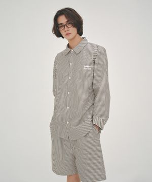 남성 G072 에르나 긴소매+5부팬츠 파자마 세트