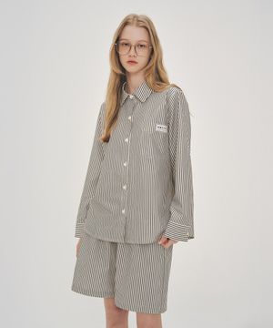 여성 G072 에르나 긴소매+3부팬츠 파자마 세트