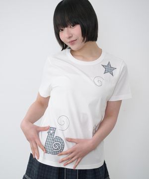 B 스타 슬림핏 티셔츠 [화이트]