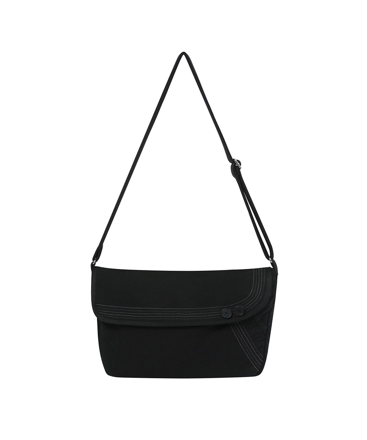 미세키서울(MISEKI SEOUL) Stitch folding cross bag BLACK