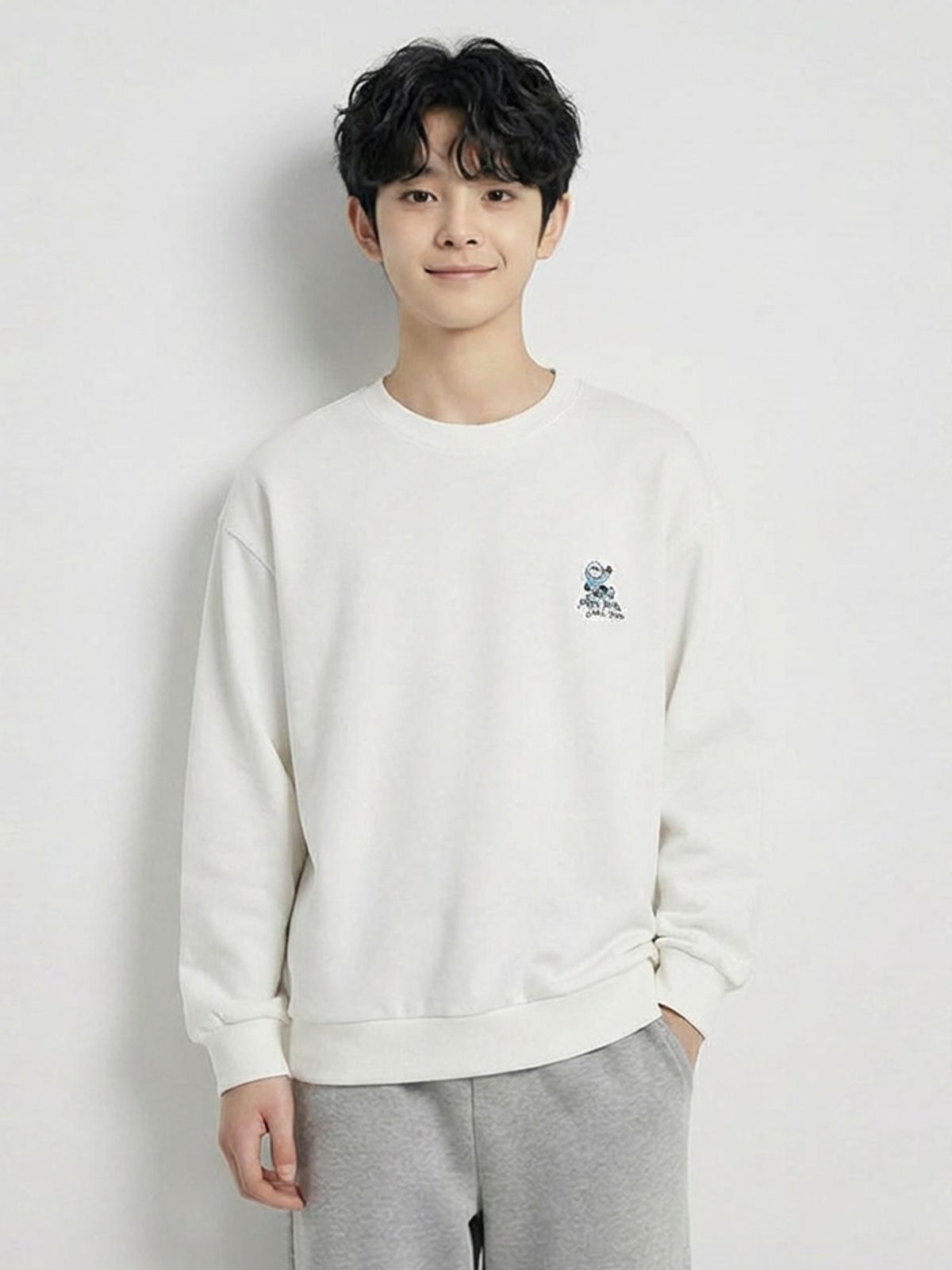 행텐 틴즈(HANGTEN TEENS) 틴즈 더블페이스 스몰 베니 맨투맨_003(14560-031-202-07)