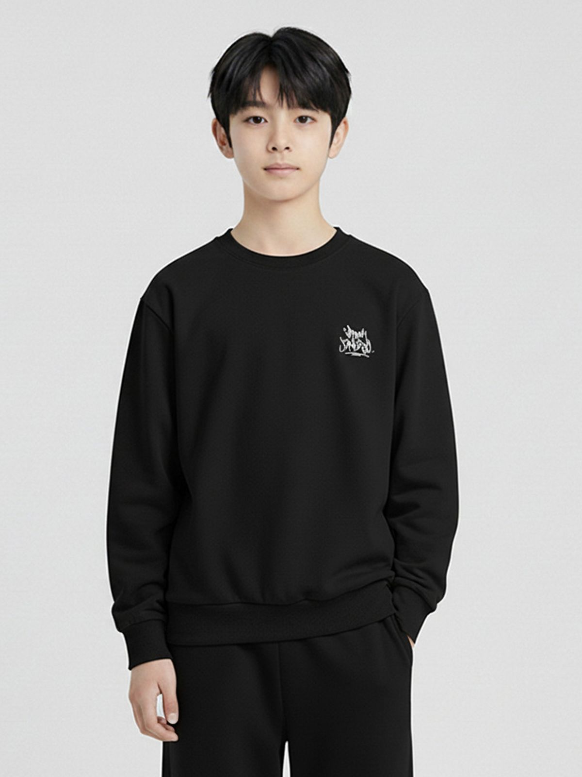 행텐 틴즈(HANGTEN TEENS) 틴즈 더블페이스 백 베니 맨투맨_100(14560-031-203-07)