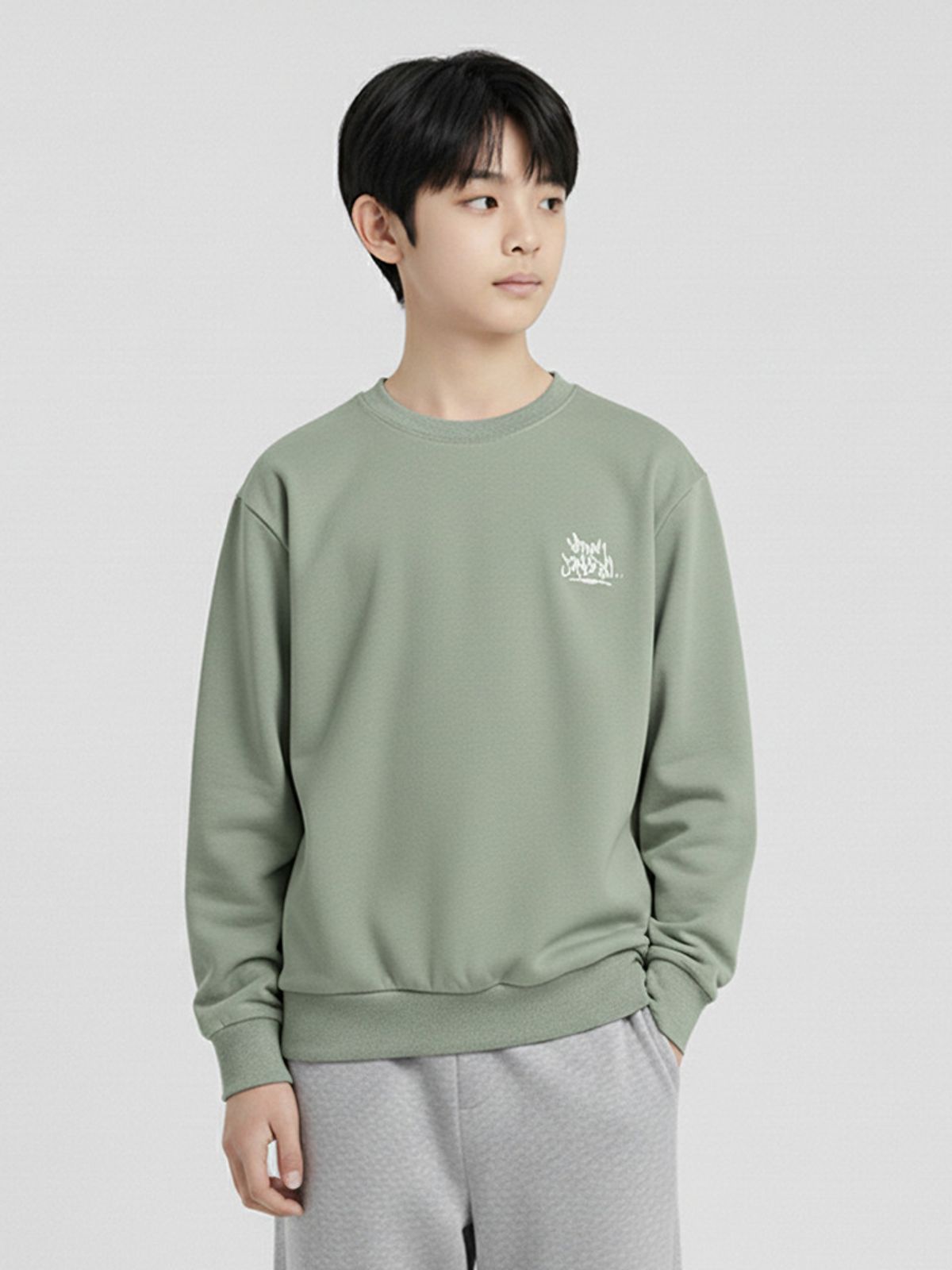 행텐 틴즈(HANGTEN TEENS) 틴즈 더블페이스 백 베니 맨투맨_383(14560-031-203-07)