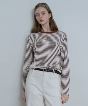 [W]오버핏 스트라이프 티셔츠 - 2color