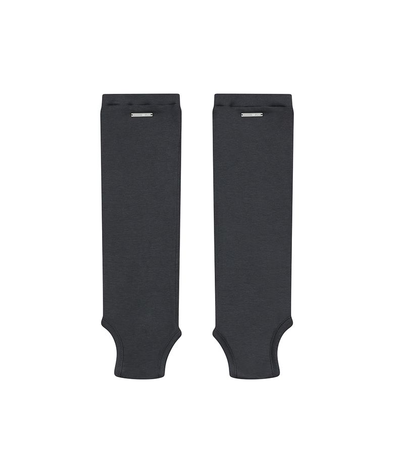 Open toe sheer knee socks CHARCOAL