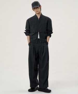 [SET] 스트라이프 오피서 블루종 셋업 - 2 COLOR