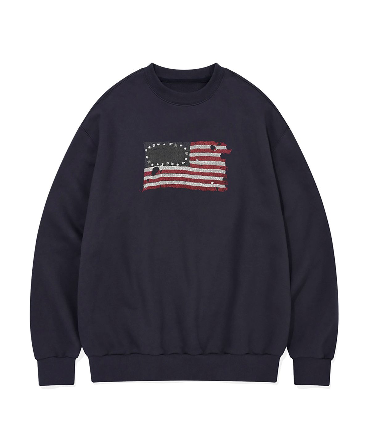 카네이테이(KANEITEI) US FLAG CREWNECK (NAVY)