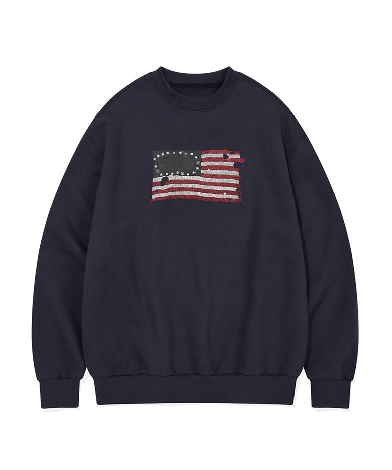 US FLAG CREWNECK (NAVY)