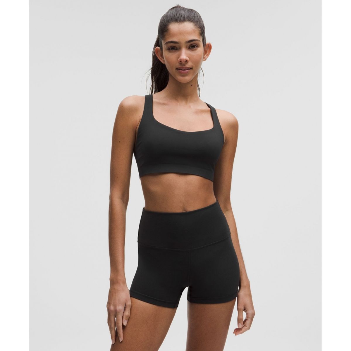 룰루레몬(LULULEMON) 플렉시플렉스 스트래피 요가 브라 *라이트 서포트, A C컵  BLK