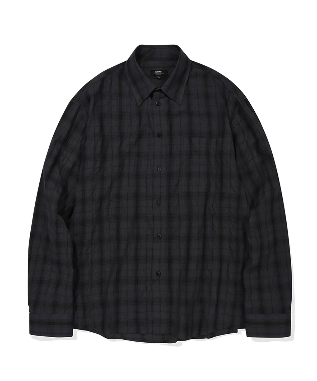 카네이테이(KANEITEI) WRINKLED CHECK SHIRTS (CHARCOAL)