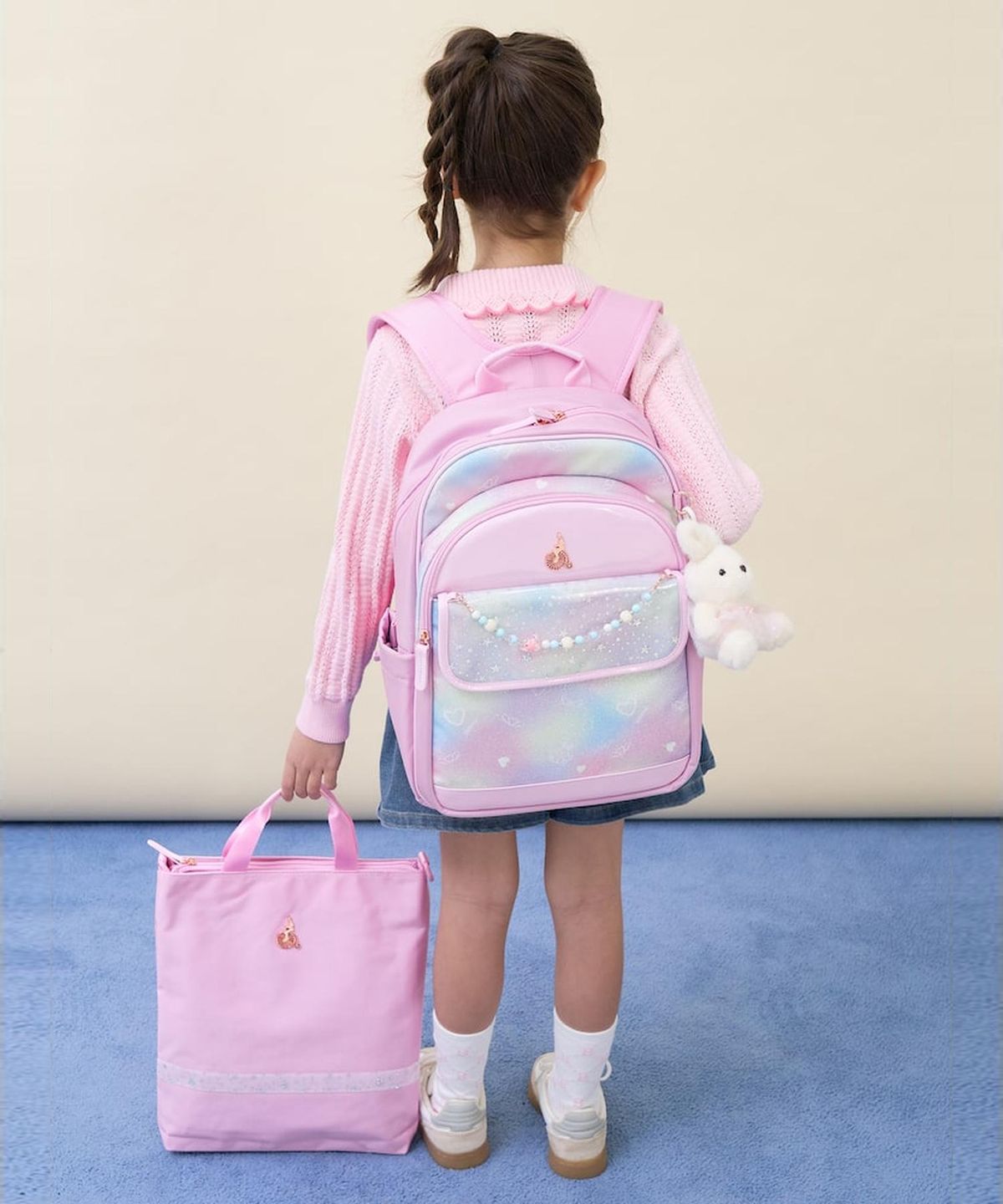 빈폴 키즈(BEANPOLE KIDS) 여아 오로라 책가방 2SET  라이트 핑크 (BI61D4G02Y) (BI61D4G02Y)