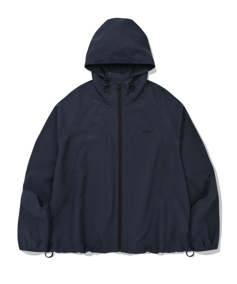 SHADOW SHEER CHECK JACKET (NAVY)
