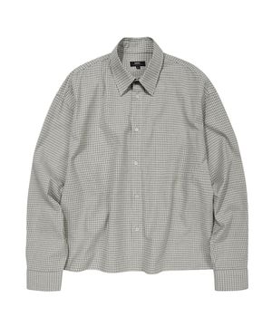 HERITAGE MINIMAL CROPPED CHECK SHIRTS (CREAM)