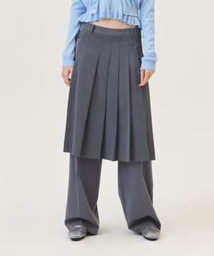 HONOR WRAP SKIRT PANTS (GRAY)