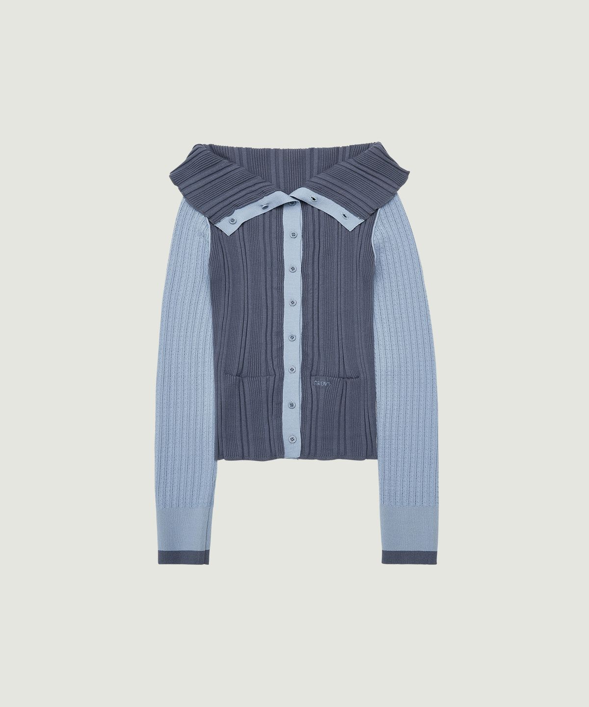 그로브(GROVE) PONI OFF-SHOULDER KNIT (BLUE)