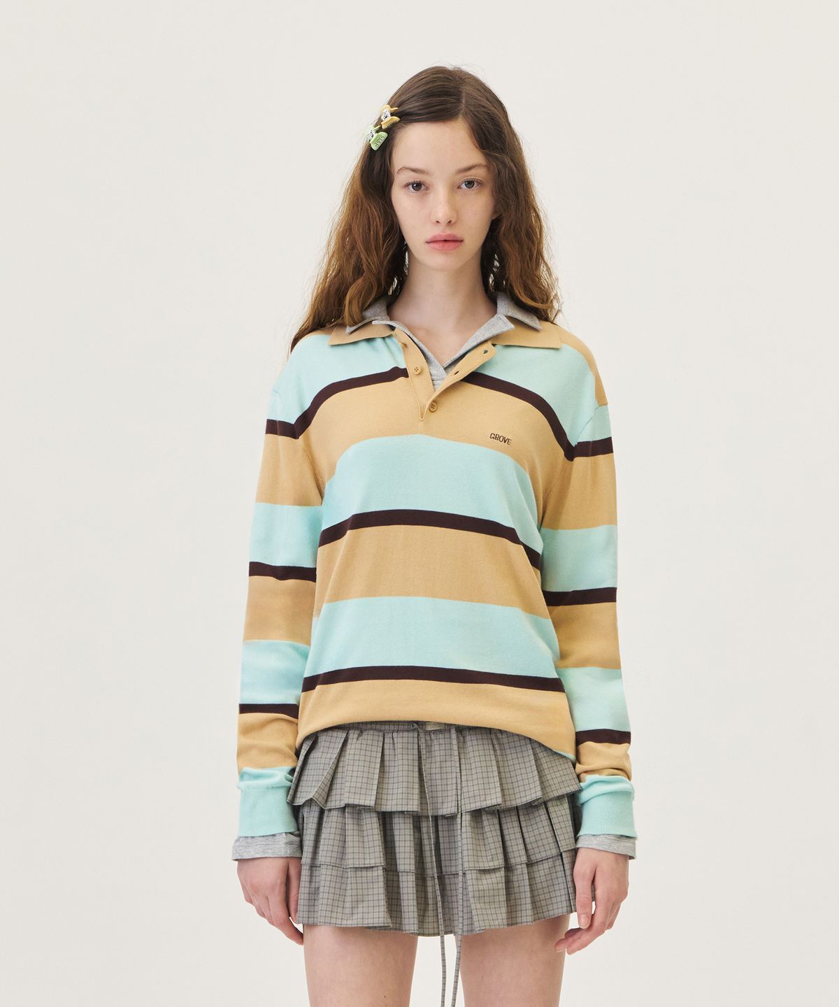 그로브(GROVE) GWEN COLLAR KNIT (MINT)