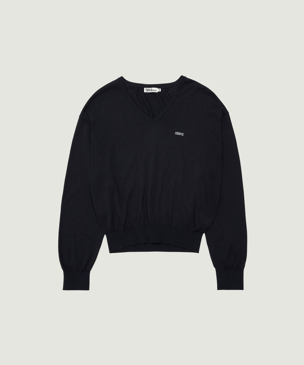 그로브(GROVE) CANOPY V-NECK KNIT (NAVY)